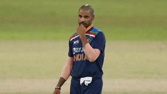 India's captain Shikhar Dhawan watches the field during the third one day international cricket match between Sri Lanka and India in Colombo.(AP)