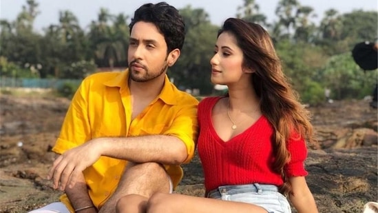 Adhyayan Suman and Maera Mishra pose together.(Instagram)