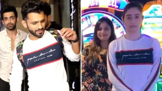 Disha Parmar wore Rahul Vaidya’s sweatshirt in a new video shared by him on Instagram.