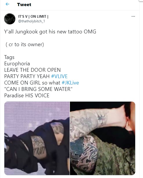 El Ejército también lo vio con nuevos tatuajes.