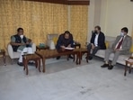 The photo of the meeting between Assam and Nagaland chief secretaries. The photo of the meeting between Assam and Nagaland chief secretaries.