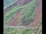 The landslide in Himachal Pradesh's Sirmaur took away the portion of a mountain on Thursday.