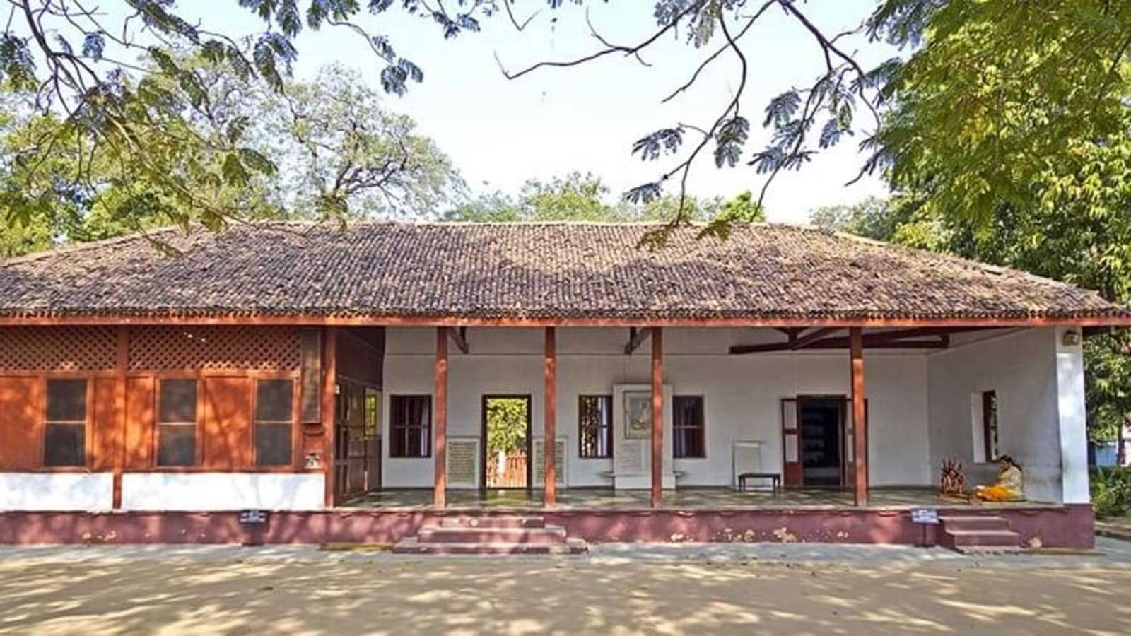 Gandhiji In Sabarmati Ashram