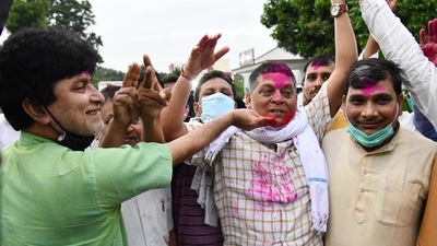 Lalan Singh’s elevation is seen as an effort to send a message across forward caste voters, particularly dominant Bhumihars. (Photo by Santosh Kumar /Hindustan Times)