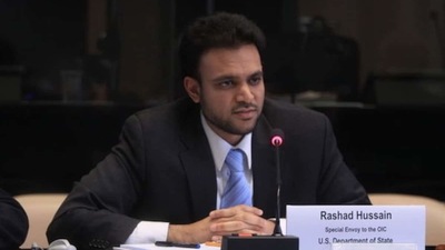 During the Obama Administration, Rashad served as US Special Envoy to the Organization of Islamic Cooperation (OIC), for Strategic Counterterrorism Communications, and Deputy Associate White House Counsel. (File Photo)