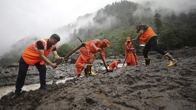 The Kishtwar rescue operation is being conducted by teams of the State Disaster Response Force (SDRF), the NDRF, the police, military, district administration, and locals. (PTI) The Kishtwar rescue operation is being conducted by teams of the State Disaster Response Force (SDRF), the NDRF, the police, military, district administration, and locals. (PTI)