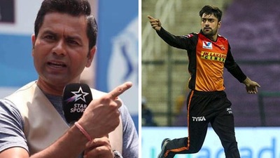 Aakash Chopra and Rashid Khan. (BCCI/PTI)