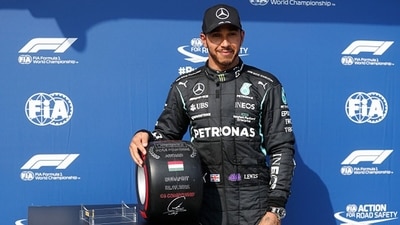 Pole position qualifier Lewis Hamilton of Great Britain. (Getty Images) Pole position qualifier Lewis Hamilton of Great Britain. (Getty Images)