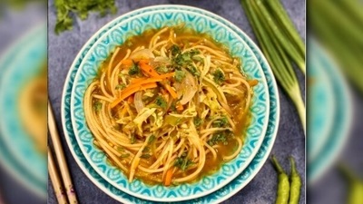 Thukpa: This popular Tibetan dish is a staple food of the people of Ladakh. A bowl of hot Thukpa is all you will need on a cold winter evening or a raining day. (Instagram/@relish_food_gallery) Thukpa: This popular Tibetan dish is a staple food of the people of Ladakh. A bowl of hot Thukpa is all you will need on a cold winter evening or a raining day. (Instagram/@relish_food_gallery)
