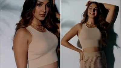 Birthday girl Kiara Advani in nude crop top and bodycon skirt is a style icon (Instagram/@lakshmilehr) Birthday girl Kiara Advani in nude crop top and bodycon skirt is a style icon (Instagram/@lakshmilehr)