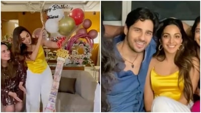 Sidharth Malhotra with Kiara Advani at her birthday celebrations.