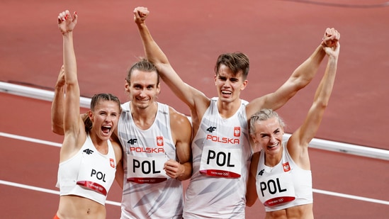 Olympics: Poland win first 4x400m mixed relay gold.(REUTERS)