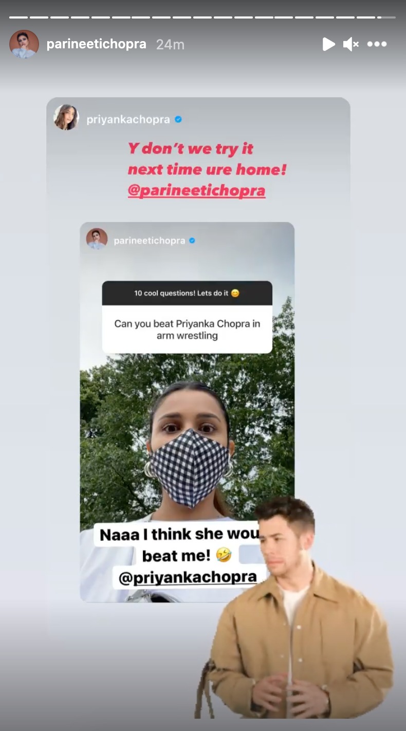 Parineeti and Priyanka's Instagram chat.