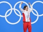 Shi Tingmao of China completes Olympic 3-meter diving sweep Shi Tingmao of China completes Olympic 3-meter diving sweep