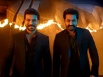 RRR stars Ram Charan, Jr NTR, Alia Bhatt and Ajay Devgn. RRR stars Ram Charan, Jr NTR, Alia Bhatt and Ajay Devgn.