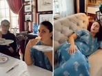 Kareena Kapoor shared a video from her Sunday binge with her elder sister Karisma Kapoor. Kareena Kapoor shared a video from her Sunday binge with her elder sister Karisma Kapoor.