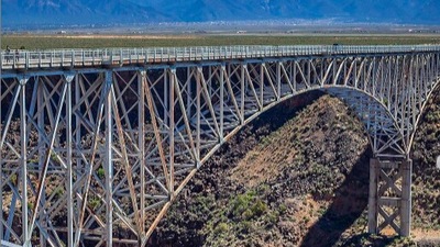 Rio Grande Gorge Bridge, New Mexico USA (206 metres): This is the highest in the United States that opens just once a year.  (Instagram/@wandering_nature_girl)