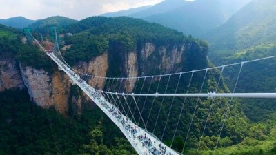 Zhangjiajie Glass Bridge Bungee, China (260 metres): Located in China’s Hunan Province, this is the highest commercial bungee jump in the world.  (Instagram/@beautifulchina_tbb)