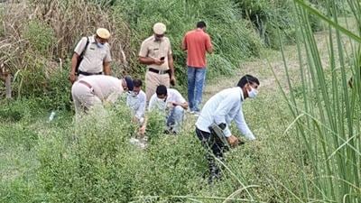 A morning walker had picked up a polythene bag lying near a hand-pump in the IMT police station area when the explosive went off on Saturday. (HT FILE)