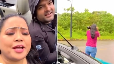 Kapil Sharma and Bharti Singh goofed around with one of their fans.