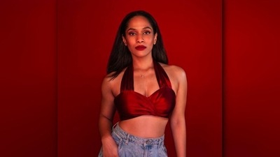 In this picture, Masaba styled her mom jeans with a maroon halter crop top. With bold red lips and hair left open, Masaba looked like a boss lady ready to take over the world. (Instagram/@masabagupta) In this picture, Masaba styled her mom jeans with a maroon halter crop top. With bold red lips and hair left open, Masaba looked like a boss lady ready to take over the world. (Instagram/@masabagupta)