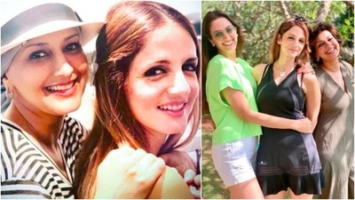 Sussanne Khan, Sonali Bendre: They have been friends for more than a decade now and their friendship is still going strong. They've both had their share of bad days but they always stood for each other. (Instagram/@iamsonalibendre)