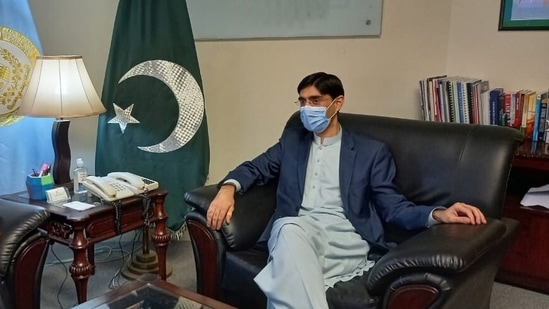 Pakistan’s national security advisor Moeed Yusuf said that every development in Kabul has a direct impact on Islamabad. (@YusufMoeed/Twitter)