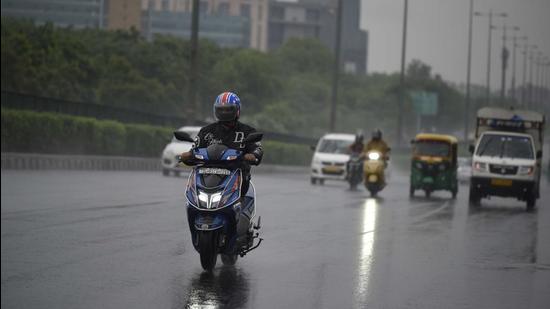 Officials said that rainwater harvesting pits can help recharge the groundwater table. (Parveen Kumar/HT Photo)