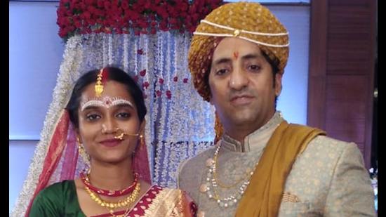 Actor Vikram Kochhar and cinematographer and art-production designer Kumari Kuhu tied the knot on July 12 in Hyderabad. (Sourced)