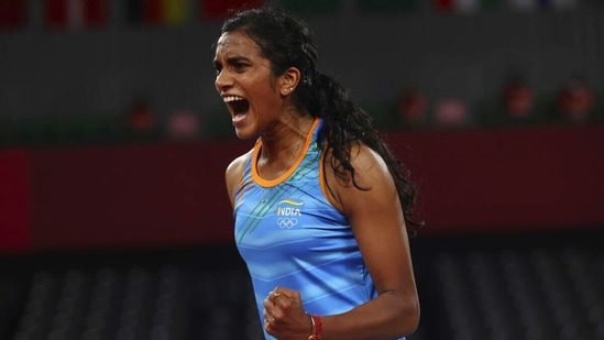 PV Sindhu wins bronze at Tokyo.(ANI)