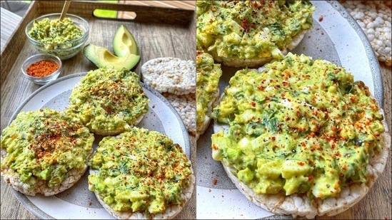 Recipe: Monsoons call for an exotic lunch of avocado egg salad rice cakes(Instagram/healthymoodsf)