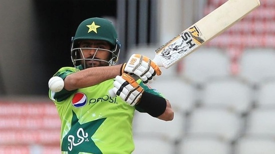 Babar Azam in action.(REUTERS)