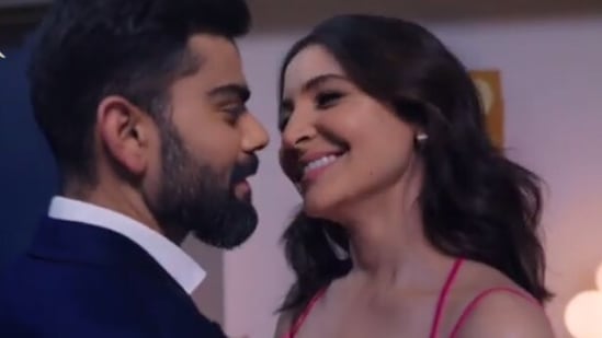 Anushka Sharma and Virat Kohli in their new ad.