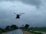 IAF helicopters were also deployed in the Shivpuri area of Madhya Pradesh, where 10 people were rescued and brought to safety IAF helicopters were also deployed in the Shivpuri area of Madhya Pradesh, where 10 people were rescued and brought to safety