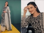 Gauahar Khan looks breathtaking in  <span class='webrupee'>₹</span>43k chanderi kalidaar kurta, sharara