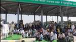 Farmers protesting at a toll plaza in Punjab. Farmers protesting at a toll plaza in Punjab.