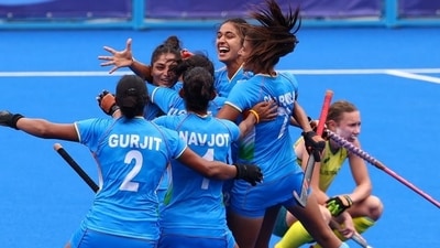 Tokyo 2020 Olympics - Hockey - Women - Quarterfinal - Australia v India - Oi Hockey Stadium, Tokyo, Japan - August 2, 2021. Players of India celebrate after winning their match. REUTERS/Bernadett Szabo (REUTERS)