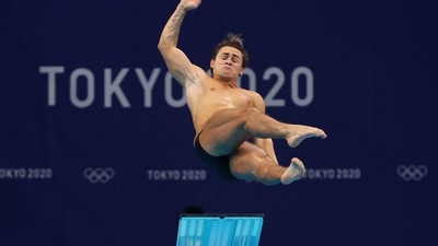 Tokyo 2020 Olympics - Diving - Men's 3m Springboard - Preliminary Round - Tokyo Aquatics Centre, Tokyo, Japan - August 2, 2021. Daniel Restrepo Garcia of Colombia in action REUTERS/Marko Djurica (REUTERS)