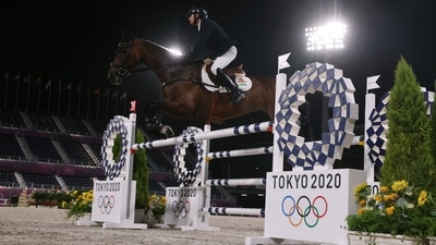 Tokyo 2020 Olympics: Equestrian Fouaad Mirza on his horse Seigneur (REUTERS)