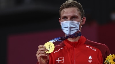 Olympics: Denmark's Viktor Axelsen wins badminton gold to break Asian stranglehold. (REUTERS)