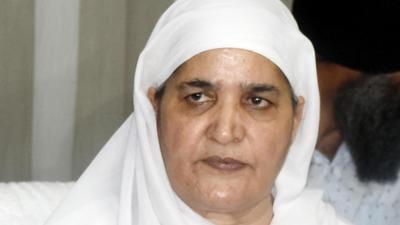 Shiromani Gurdwara Parbandhak Committee president Bibi Jagir Kaur also hit out at the Haryana Sikh Gurdwara Management Committee, saying that the SGPC doesn’t consider the body an entity. (HT FILE)