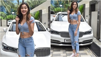 Nailing the fun and cheery aesthetic for her day-out look, Ananya decided to go for a trendy crop top teamed with a pair of distressed denims. Her not-so-basic crop top spruced up the vibe of her attire, and we are taking notes. (Varinder Chawla) Nailing the fun and cheery aesthetic for her day-out look, Ananya decided to go for a trendy crop top teamed with a pair of distressed denims. Her not-so-basic crop top spruced up the vibe of her attire, and we are taking notes. (Varinder Chawla)