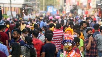An earlier photo of crowds thronging Delhi's Lajpat Nagar market after relaxation of curbs An earlier photo of crowds thronging Delhi's Lajpat Nagar market after relaxation of curbs