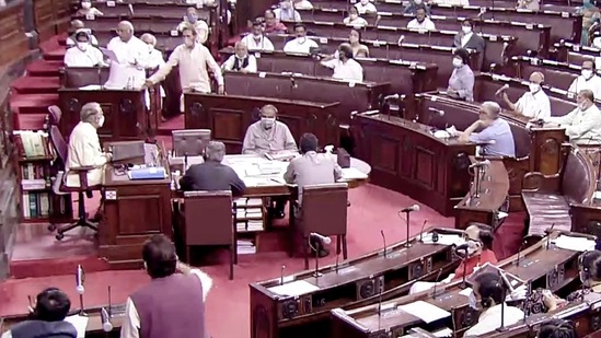 Proceedings of Rajya Sabha during the Monsoon session of Parliament, in New Delhi (ANI Photo) Proceedings of Rajya Sabha during the Monsoon session of Parliament, in New Delhi