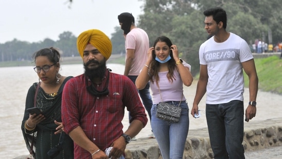 Official are now planning to regulate visiting hours and the number of visitors at the lake to avoid crowding. (Keshav Singh/Hindustan Times)