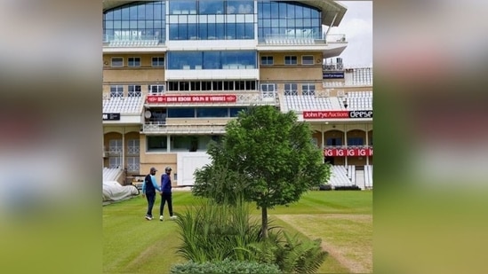 Photo of Trent Bridge pitch posted by Michael Vaughan(Michael Vaughan / Twitter)