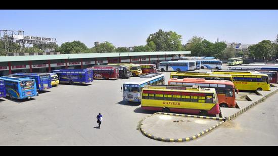 Movement of over 100 buses is expected to be hit due to the strike. (HT Photo)