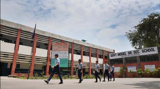 After facing the two Covid waves in Chandigarh, it is anticipated that parents with financial troubles will also send their kids to government schools now. (HT FILE PHOTO)