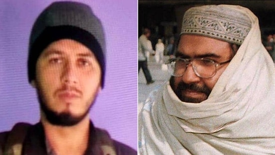A combination photo showing Muhammad Ismail Alvi and Jaish-e-Mohammad chief Masood Azhar.