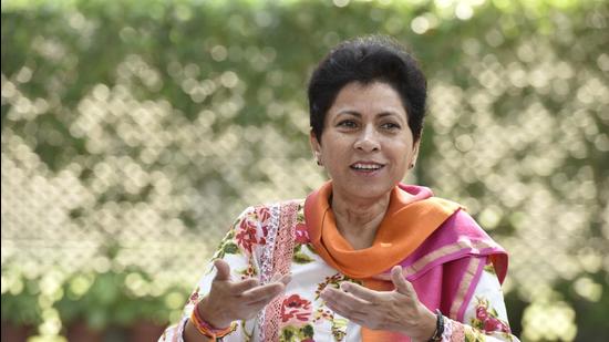 Haryana Congress president Kumari Selja. (HT archive)